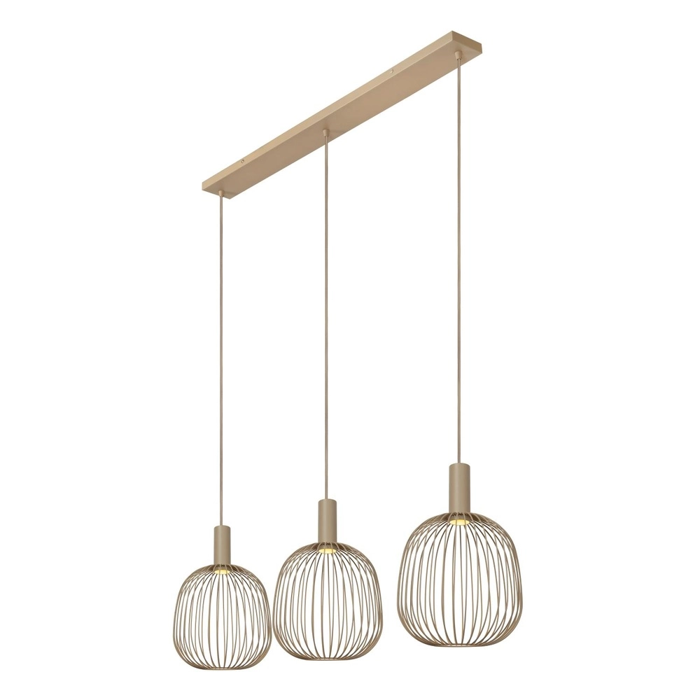 Lampe pendante à 3 lampes Esterel mini GU10 marron sable