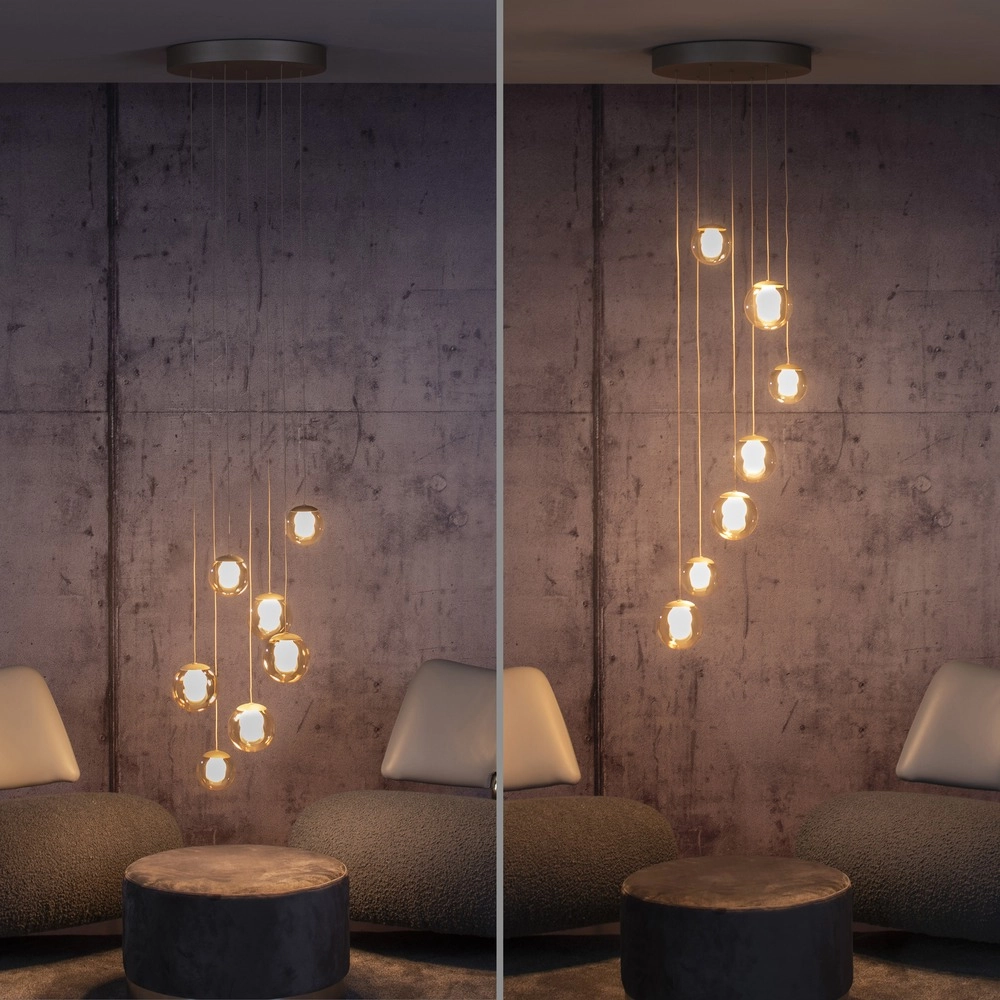 Lampe suspendue à 7 lampes Pure Popup Bronce Paul Neuhaus 4012248396681