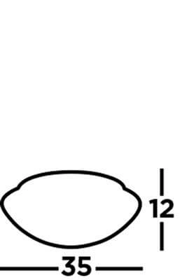 Plafonnier de salle de bain Flush Ø 35cm Searchlight 5053423015163