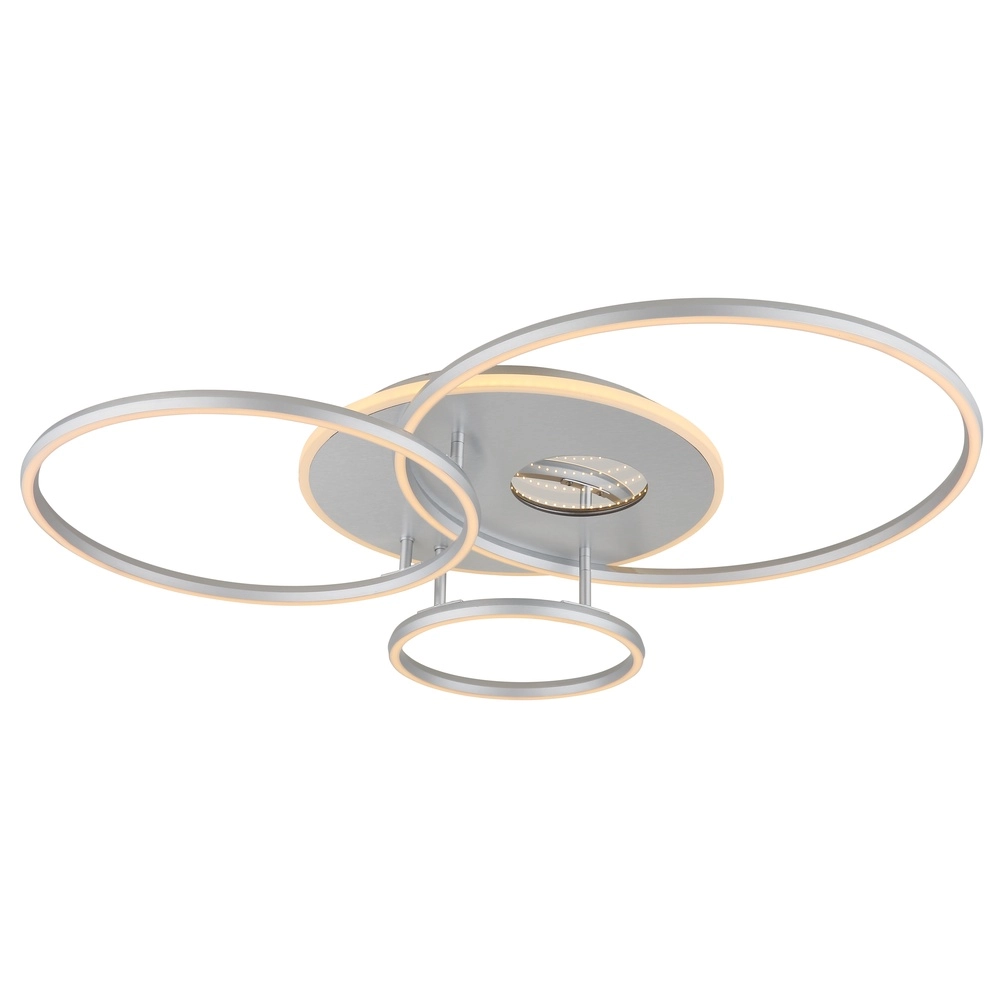 Lampe de plafond moderne Invertina Gris argenté 90 cm Globo 9007371575404