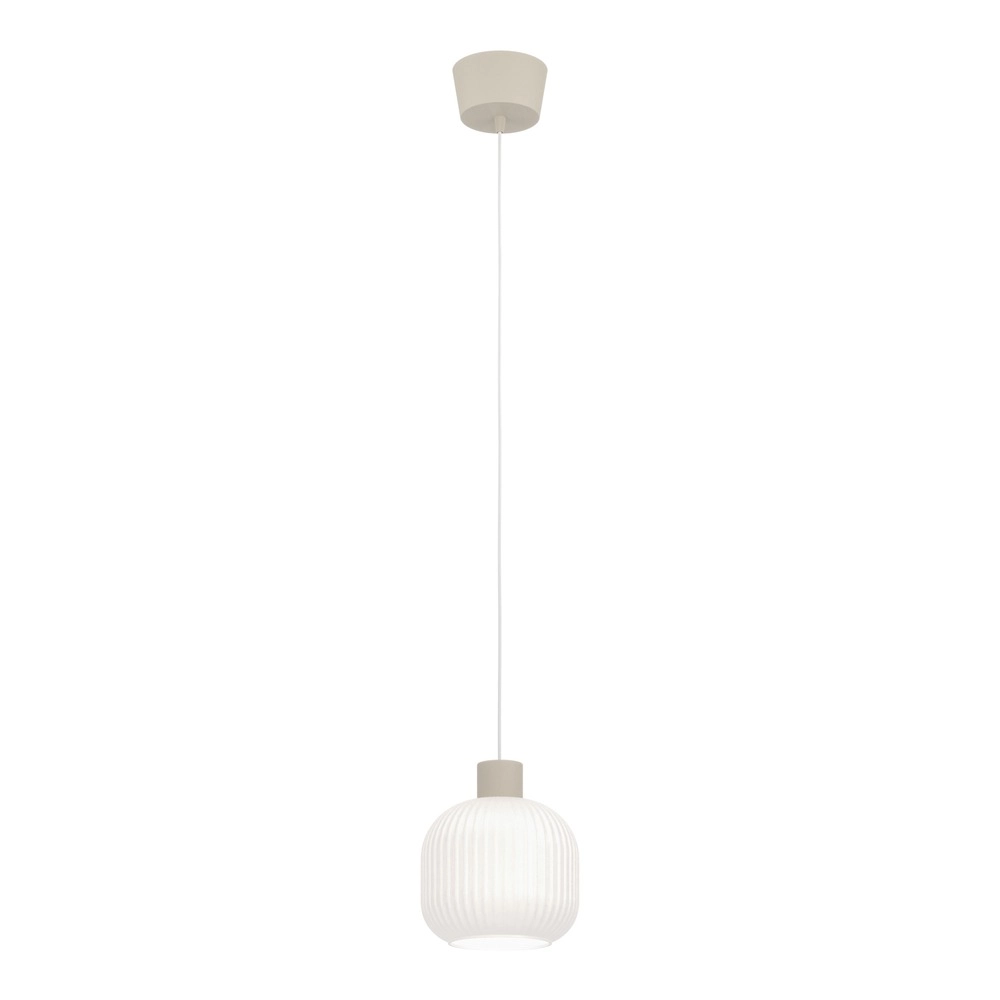Lampe pendante de conception Dasmina brun sable avec du blanc Ø 20 cm Eglo 9008606406265