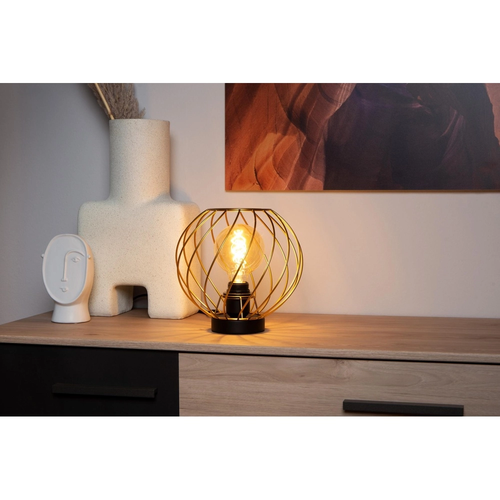 Lampe de table Danza Ø 25 cm d’or Lucide 5411212211583