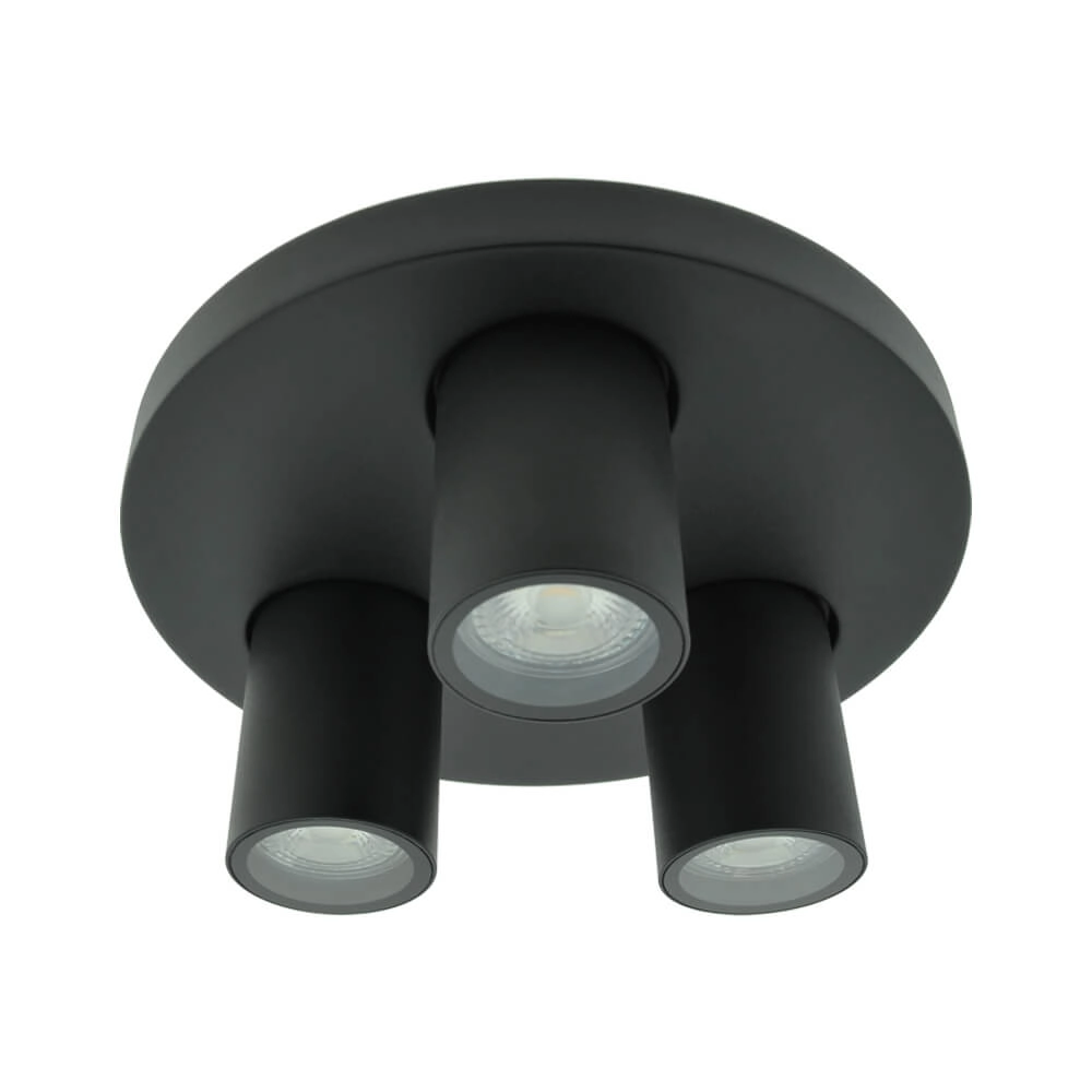Spot de salle de bain noir Seller - IP44 3 lumières Lyora 5053423187761