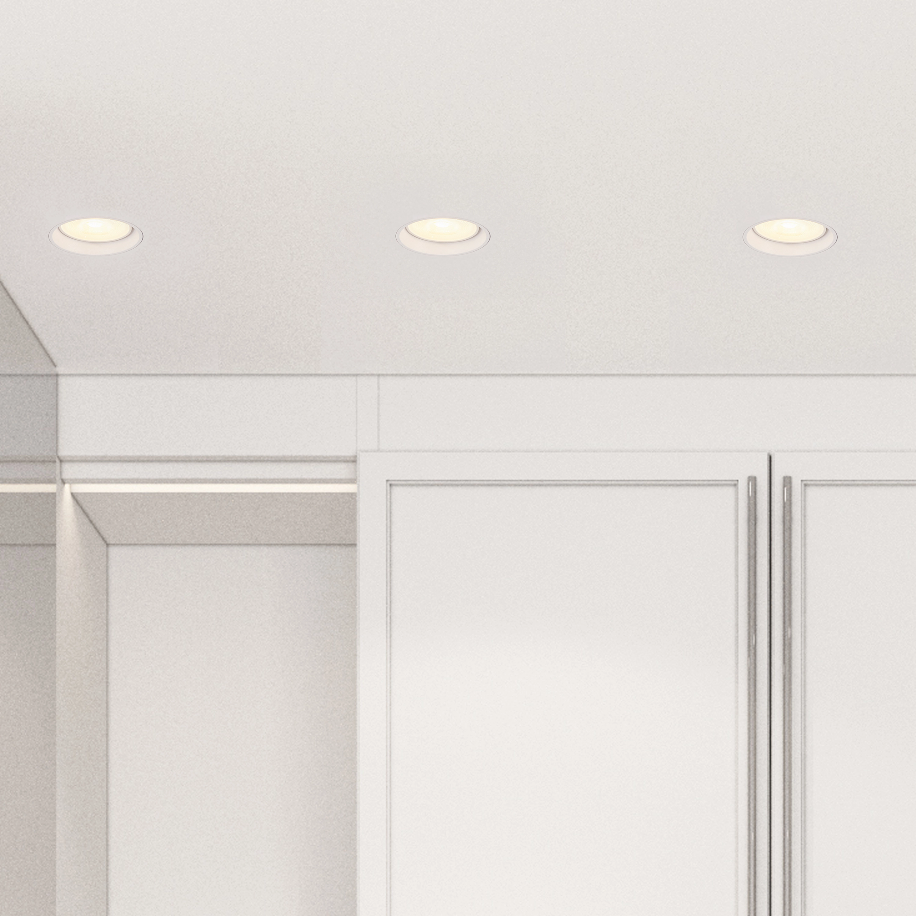 Tache en stuc en retrait Mini Blanc sans bordure Lyora 5053423275598