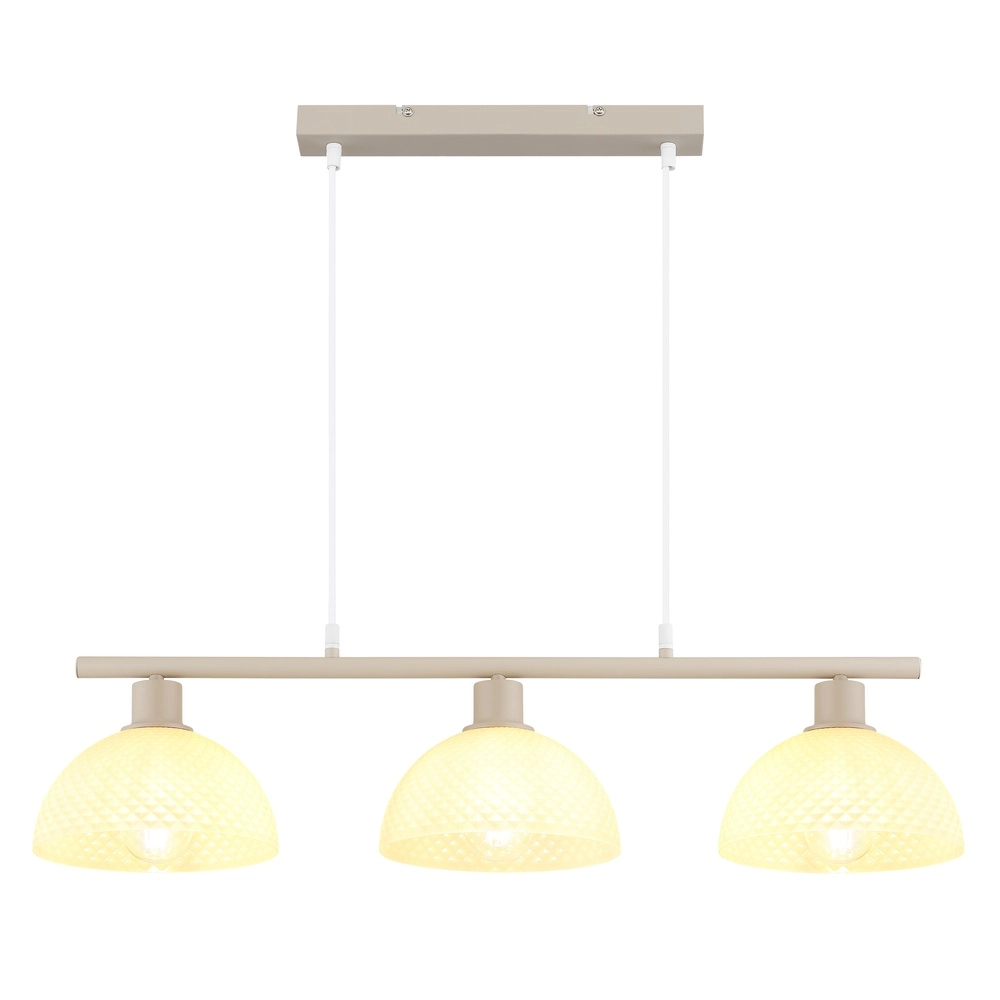 Lampe pendante à 3 lampes Selma brun sable Globo 9007371592104