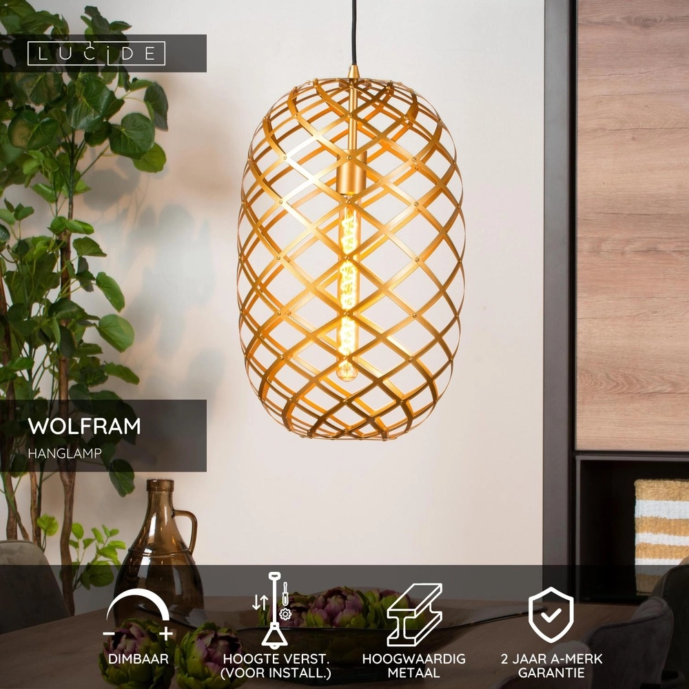 Lampe suspendue Wolfram Ø 32cm d’or Lucide 5411212211170