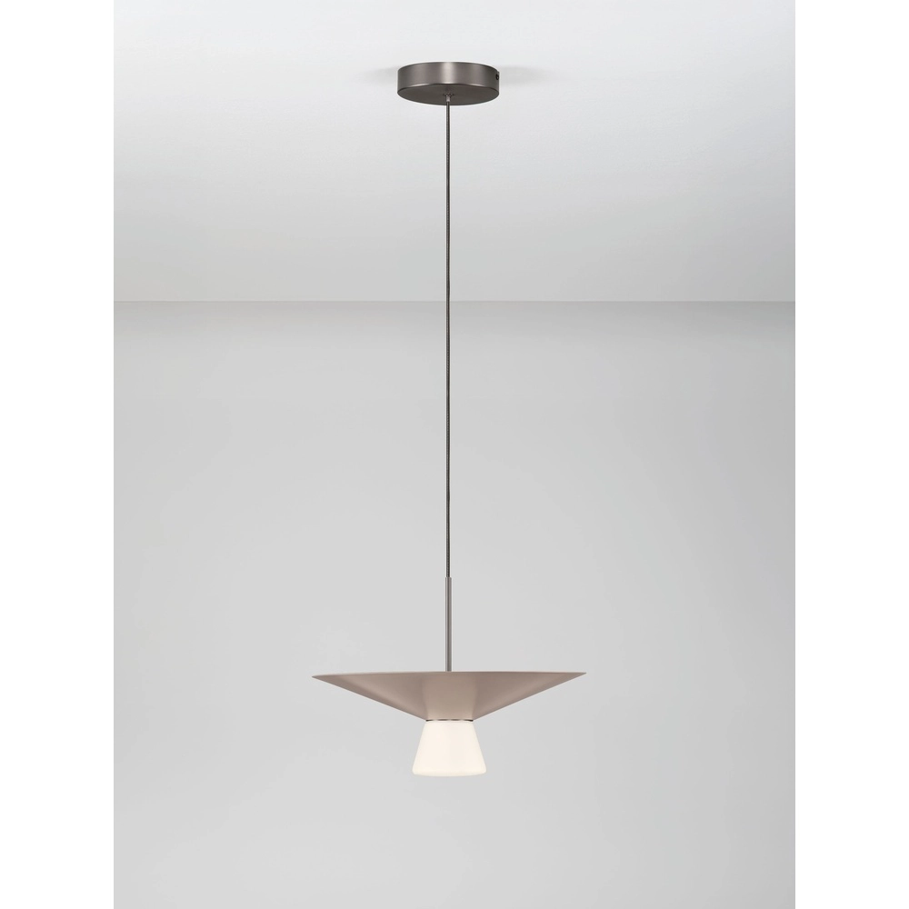Lampe pendante de conception Baris blanc avec gris et brun Ø 38 cm Lyora 5212017495297