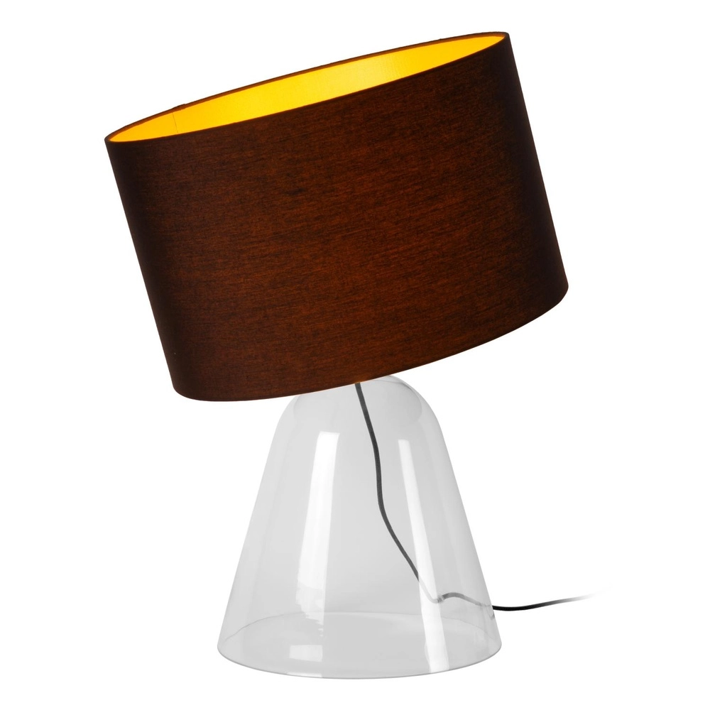 Lampe de table Campana Verre avec abat-jour noir 25 cm Lucide 5411212345813