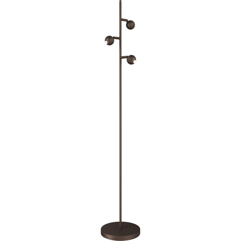 Lampe de pied à 3 lumières Talana Cacao brun