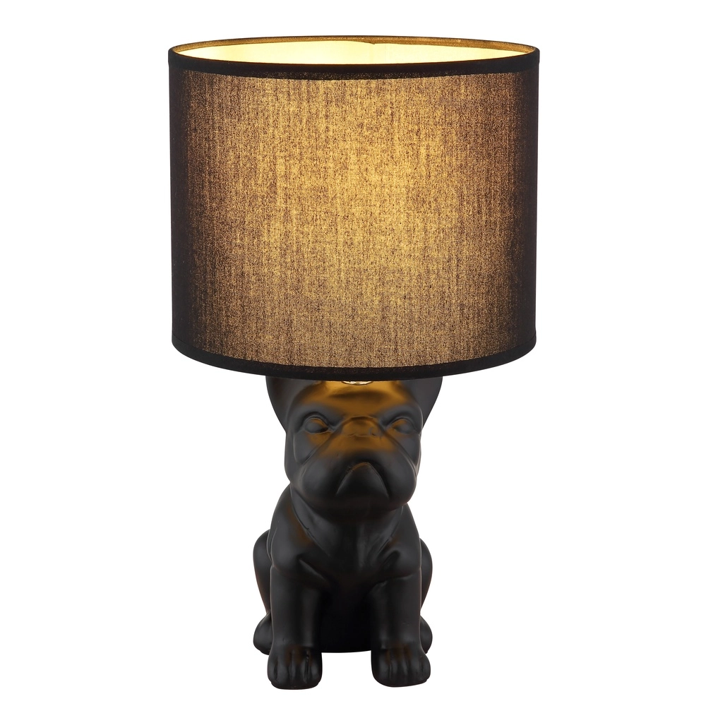 Lampe de table Dogo Noir de chien avec un bonnet Globo 9007371566686