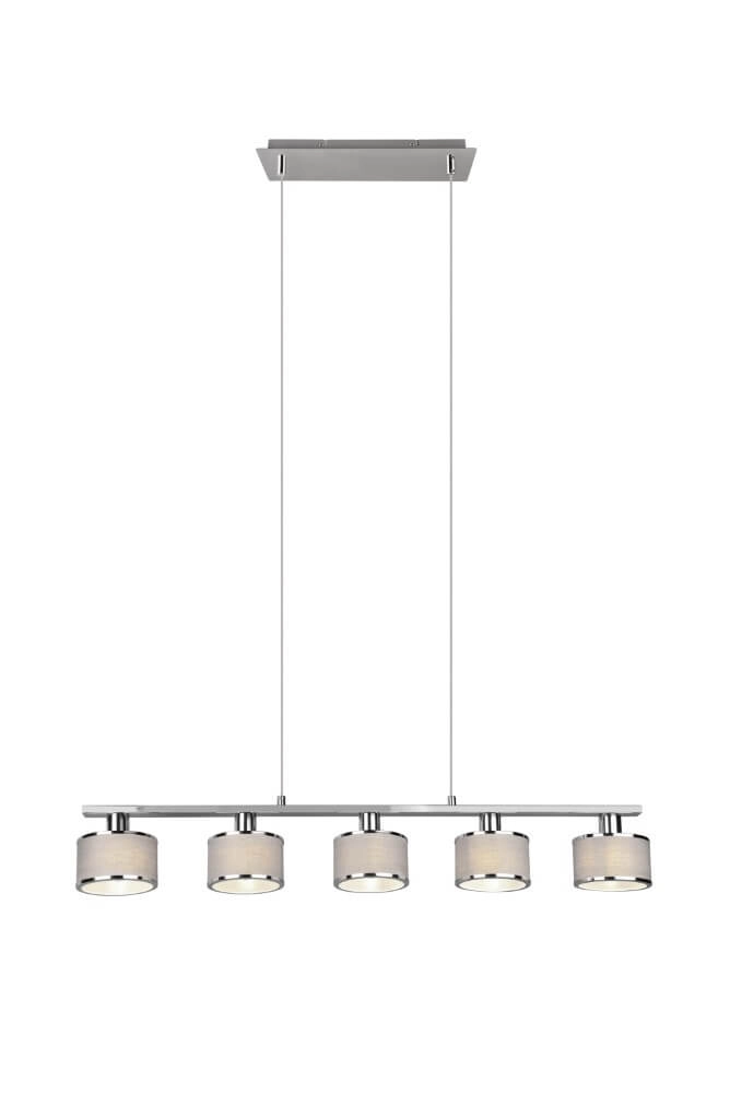 Lampe suspendue 5 lumières Kaprun droit 92cm Trio 4017807581157