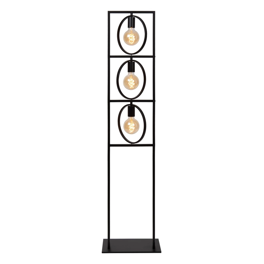 Lampe sur pied unique Suus Noir à 3 lumières Lucide 5411212010896