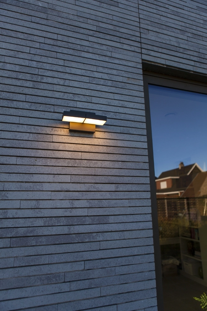 Lampe murale unique Twisto gris Lutec 6939412018157