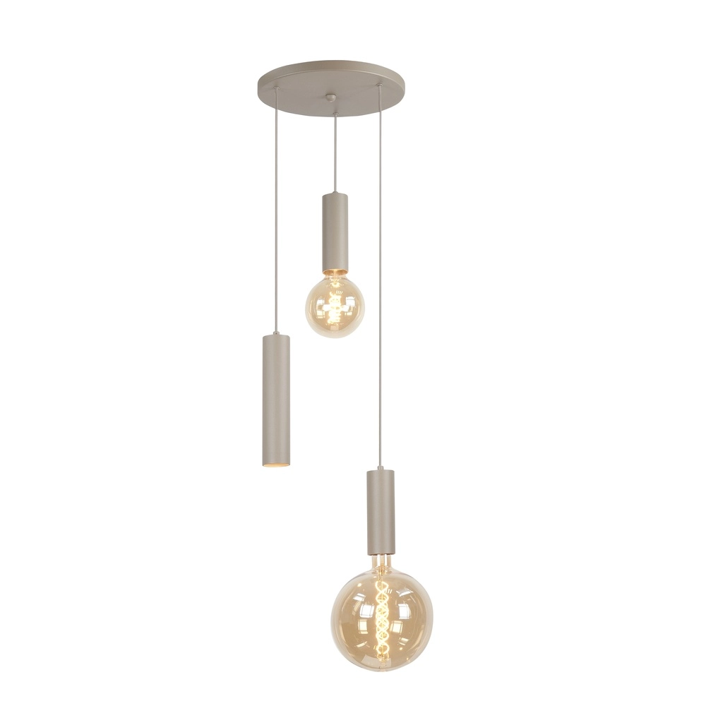 Lampe pendante de conception Locarno brun sable à 3 lumières