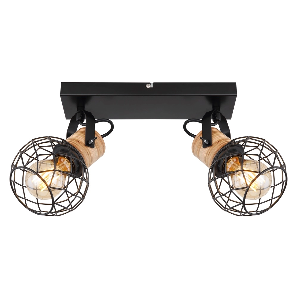 Lampe murale Lacky 2-noir clair Globo 9007371417360