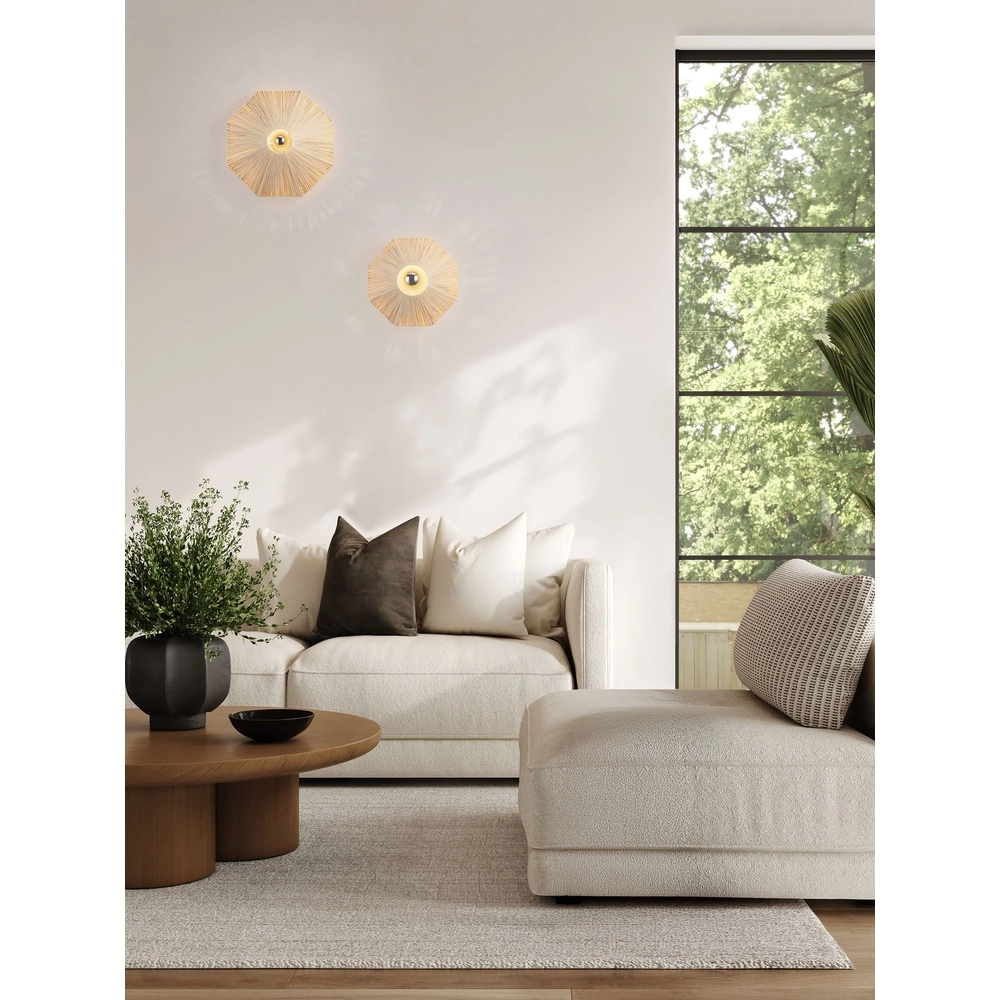 Lampe murale Japandi Elvio Ø 30cm