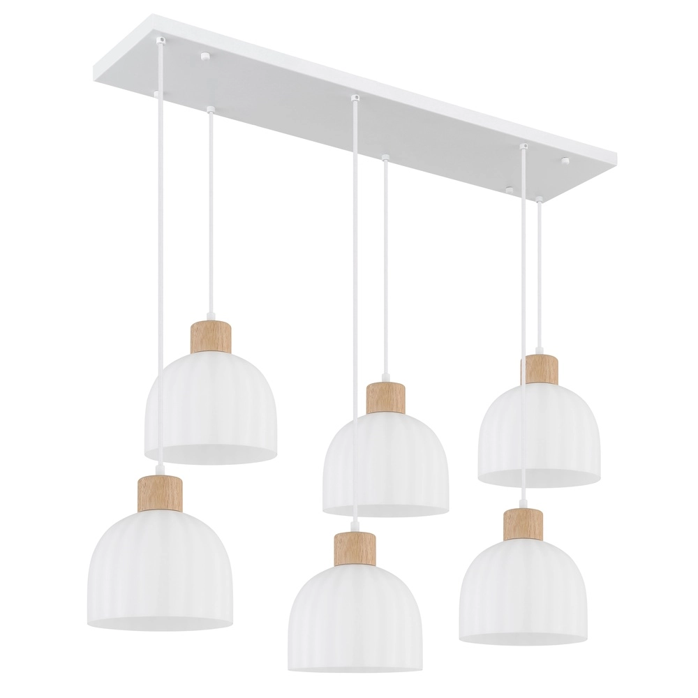 Lampe suspendue à 6 lampes Swanson Blanc Globo 9007371584000