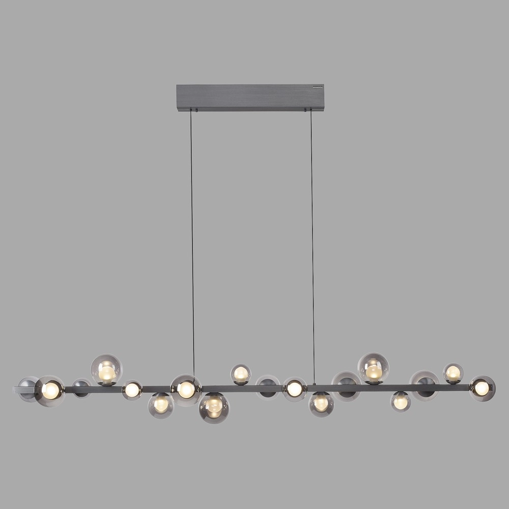 Lampe pendante de table à manger Pure E-Popup 18L - avec verre fumé