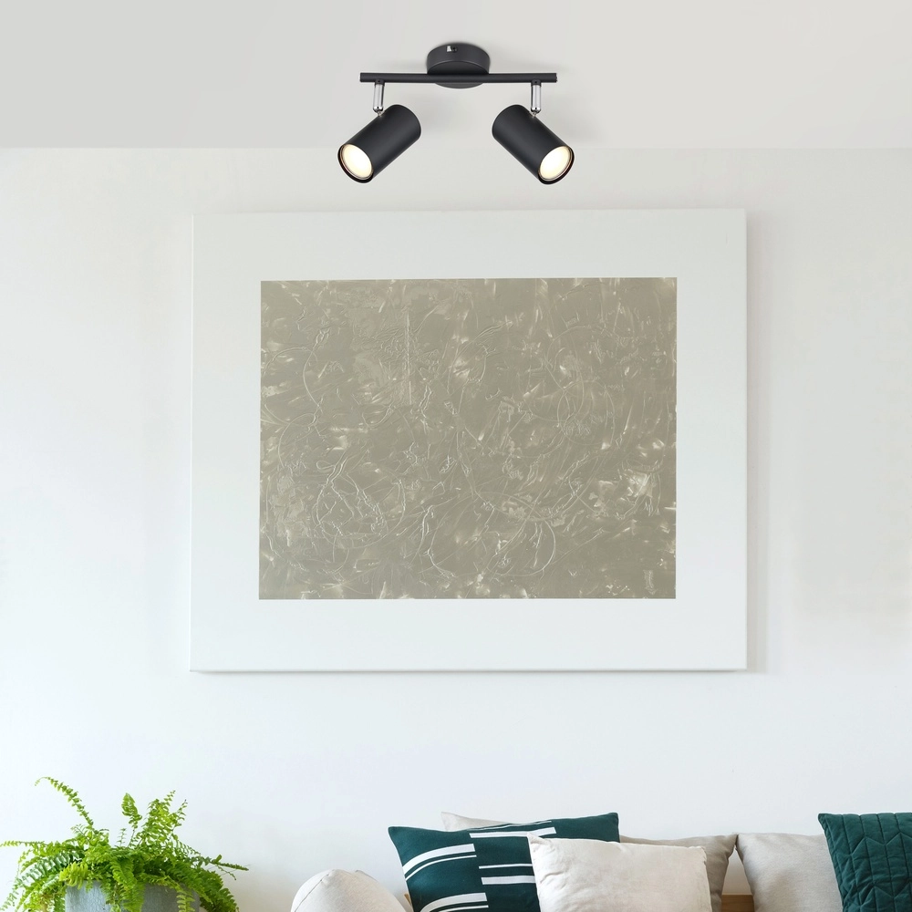 Lampe de plafond à deux lumières Allvi Noir Globo 9007371445769
