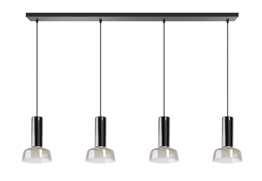 Lampe suspendue Beal verre fumé 120cm