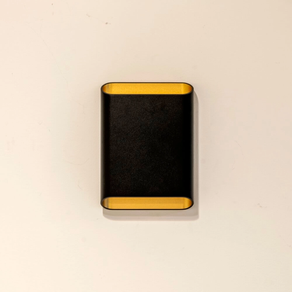 Applique murale Diaz L Noir avec or Artdelight 8720701100299