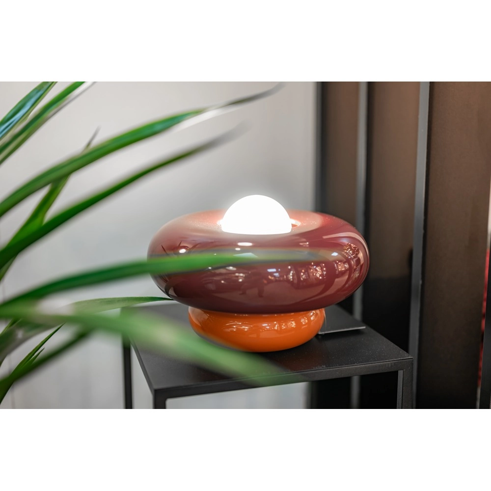 Lampe de table de conception Torchiarolo Orange avec un rouge bordeaux Eglo 9008606405541
