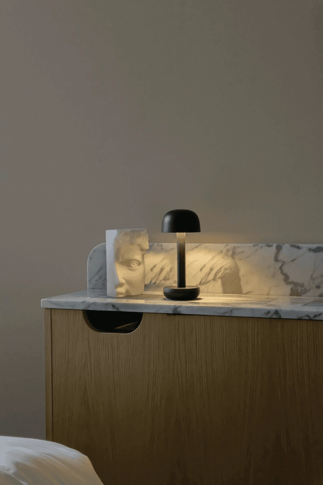Lampe de table rechargeable Two black Humble 7446023311359
