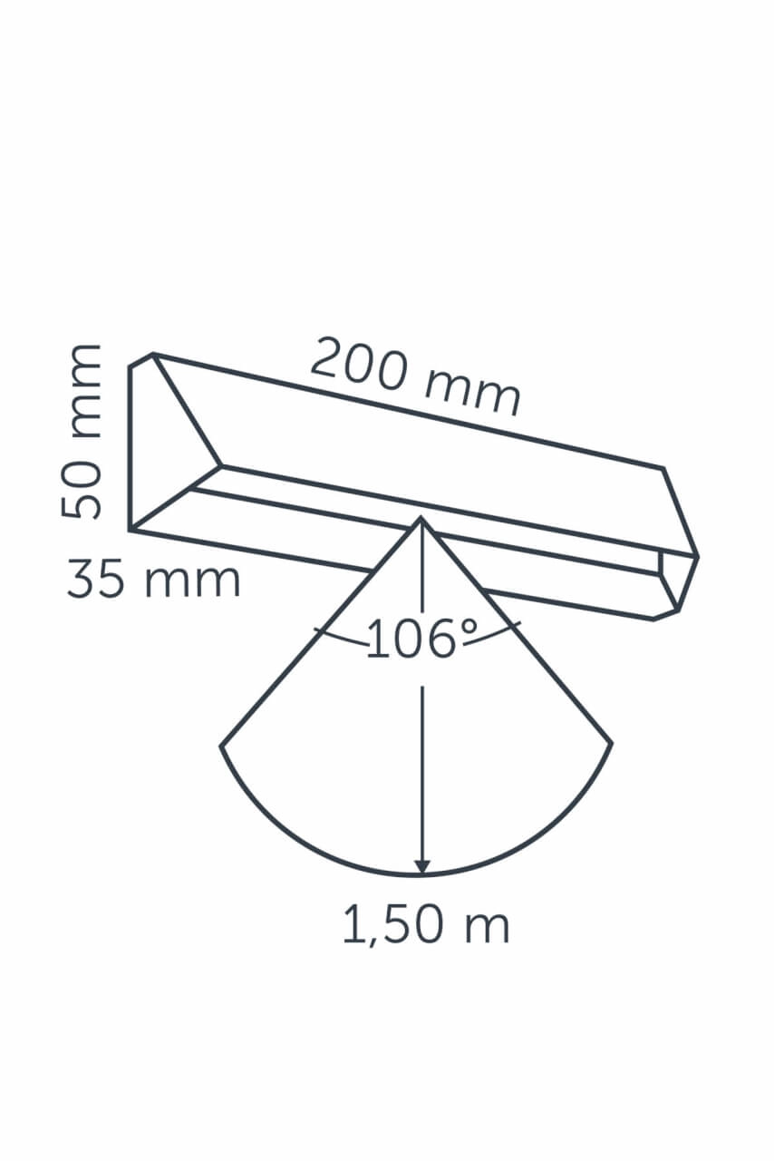 Applique murale Wedge Slim Dark LED 12 volts In-lite 8717051004001