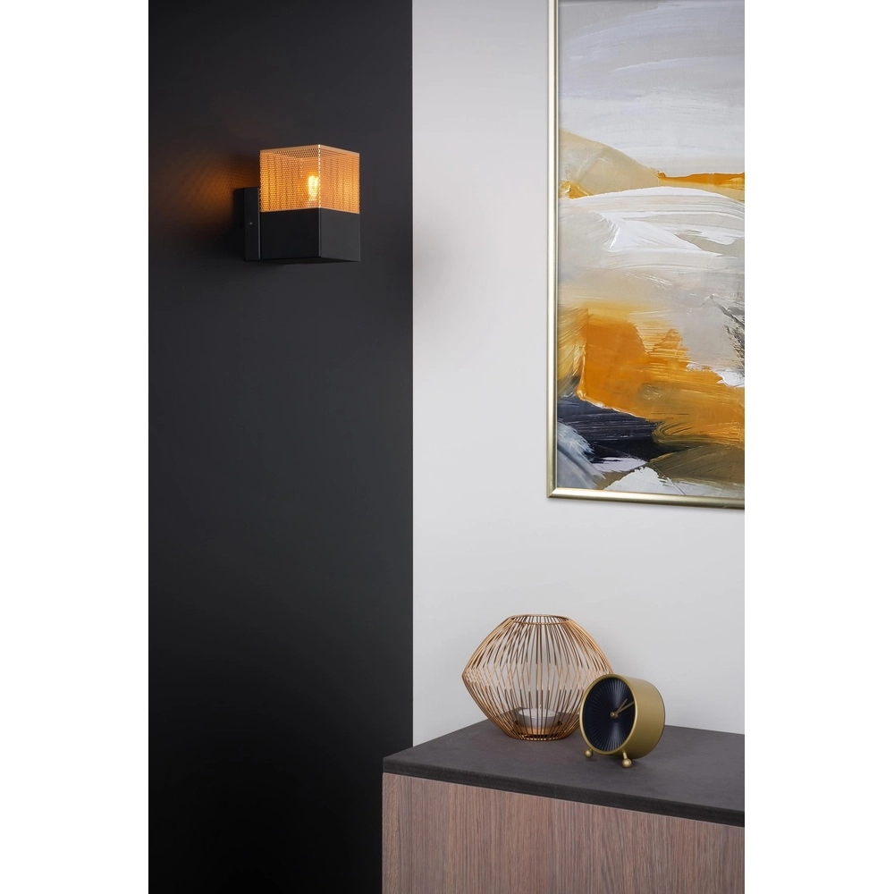 Lampe murale de conception Renate noir avec or Lucide 5411212211286
