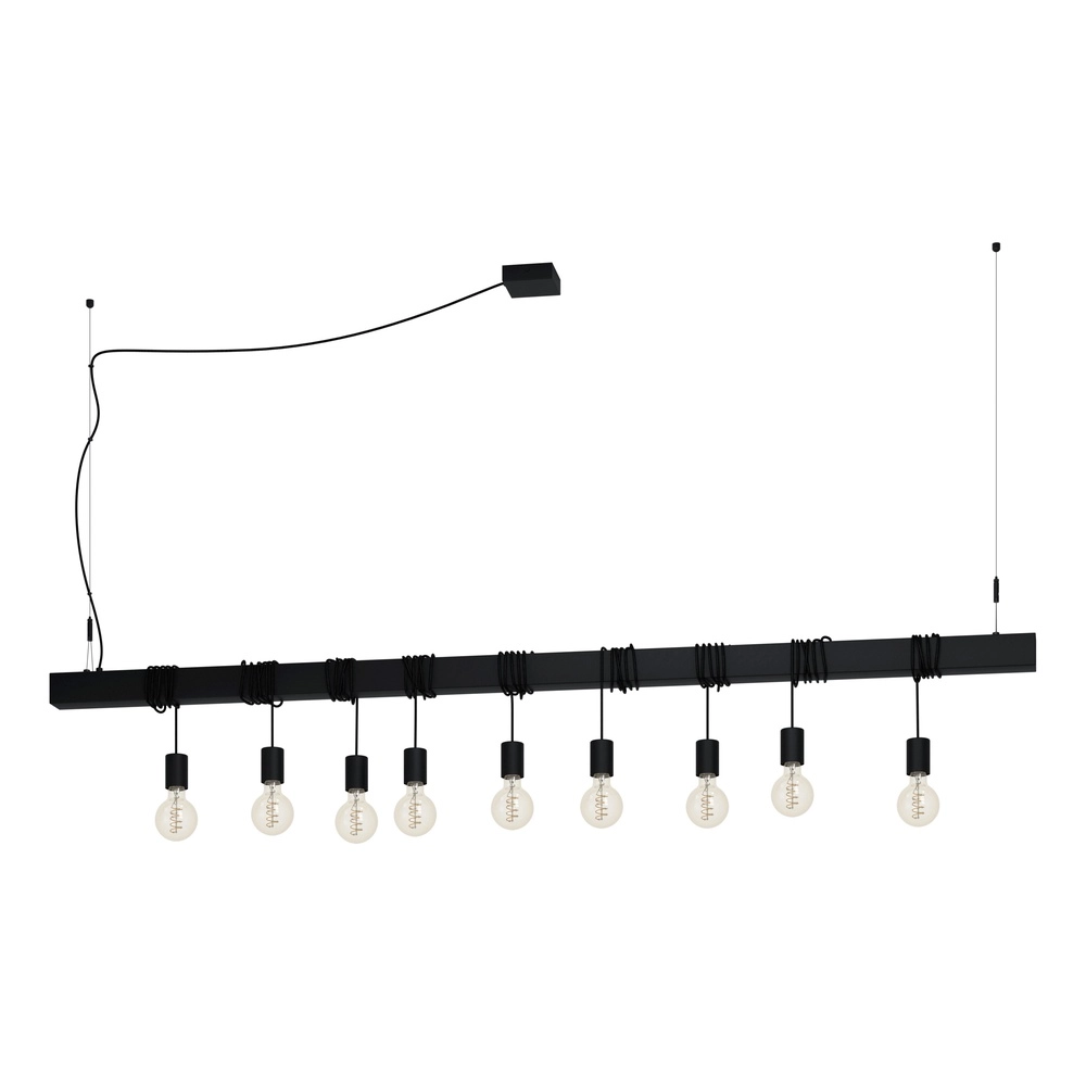 Lampe suspendue à 9 lampes Townshend-B Noir - table à manger