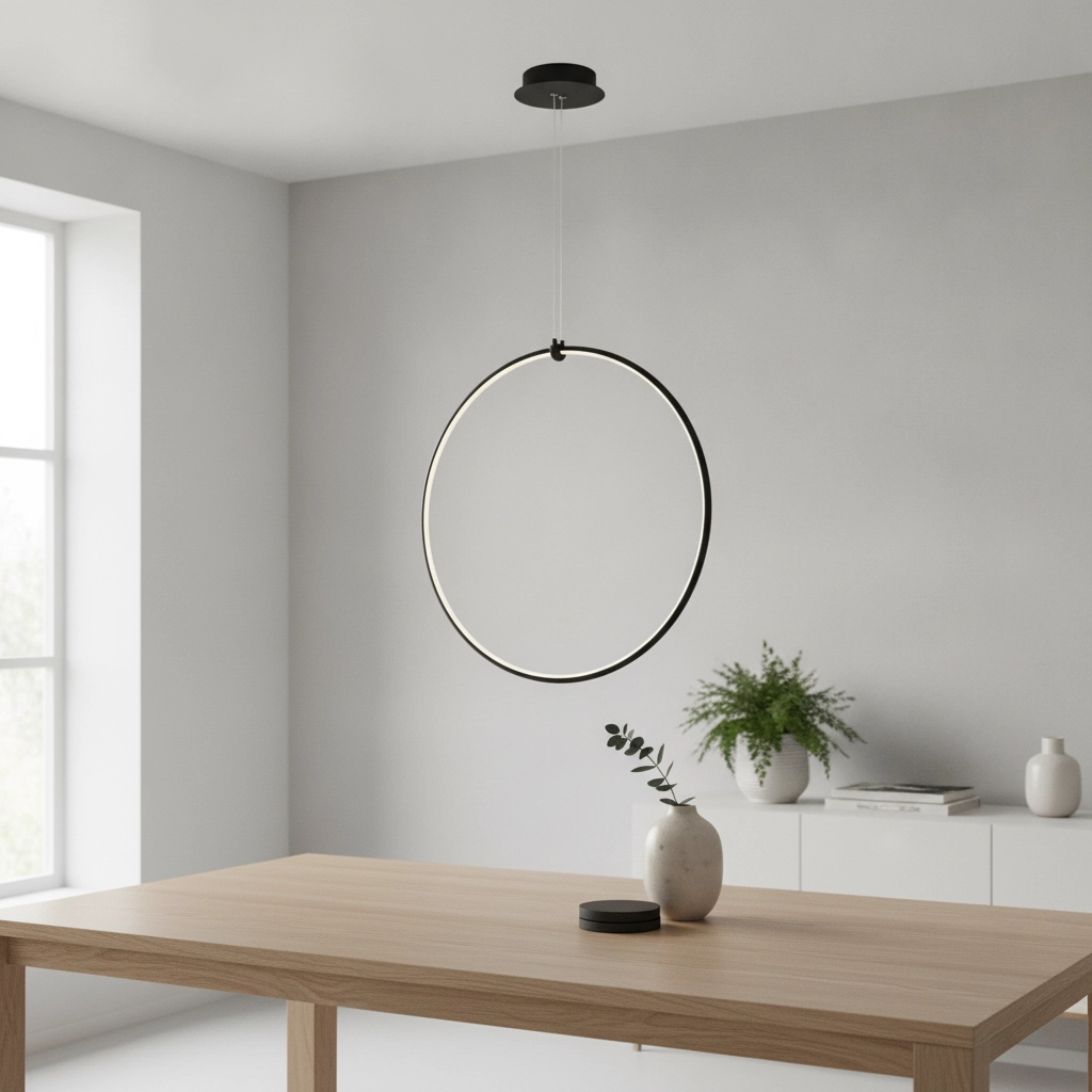 Suspension Ring noir Ø 68cm