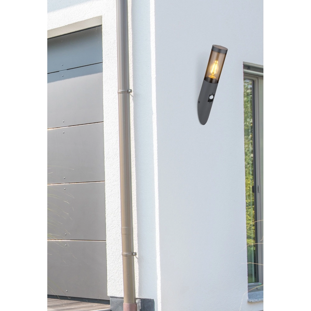 Lampe d’extérieur Boston anthracite avec fumée et capteur Globo 9007371439720