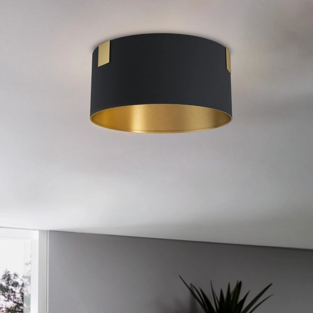 Plafonnier Tortola 1 Ø 45cm - noir avec or Stars of Light 9002759399634