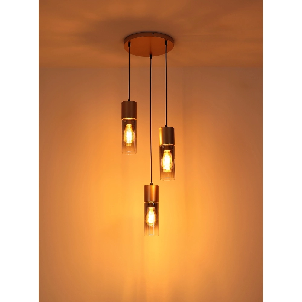 Lampe pendante à 3 lampes Annika Conception marron Globo 9007371528905
