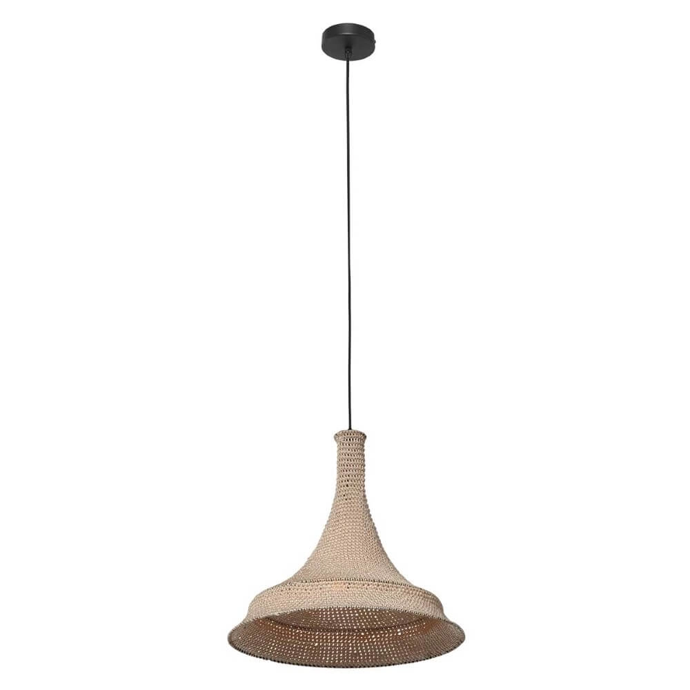 Lampe suspendue Ø 60cm Marrakesch de corde marron Steinhauer 8712746161496