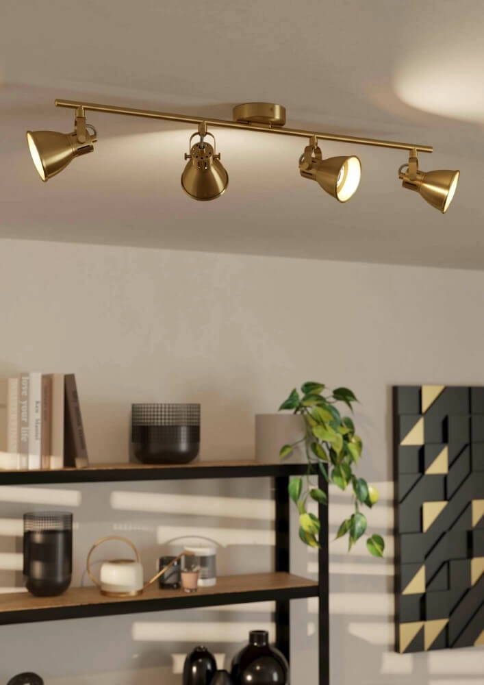 Spot de plafond en laiton Seras 4x GU10 Eglo 9008606235674