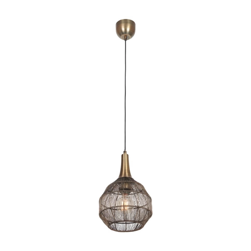 Lampe suspendue ronde Soraya Ø 26cm - bronze Lampe suspendue ronde Soraya Ø 26cm - bronze