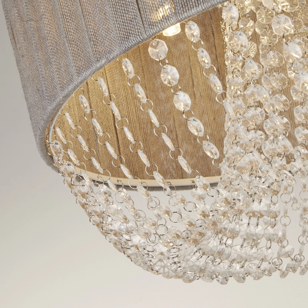 Plafonnier Bellano chrome Ø 50cm Searchlight 5053423306858