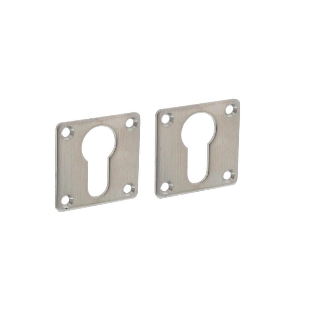 Lot de 2 rosaces cylindriques Tira carré en acier inoxydable 2mm Lot de 2 rosaces cylindriques Tira carré en acier inoxydable 2mm