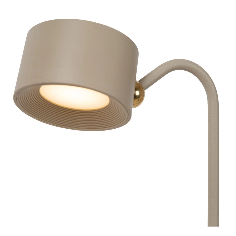 Lampe de bureau rechargeable Jolan taupe Lucide 5411212461100