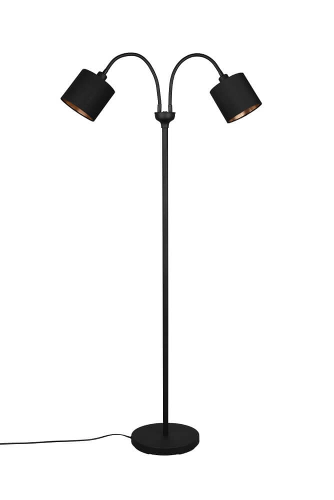 Lampadaire Tommy 2 lumières noir Lampadaire Tommy 2 lumières noir