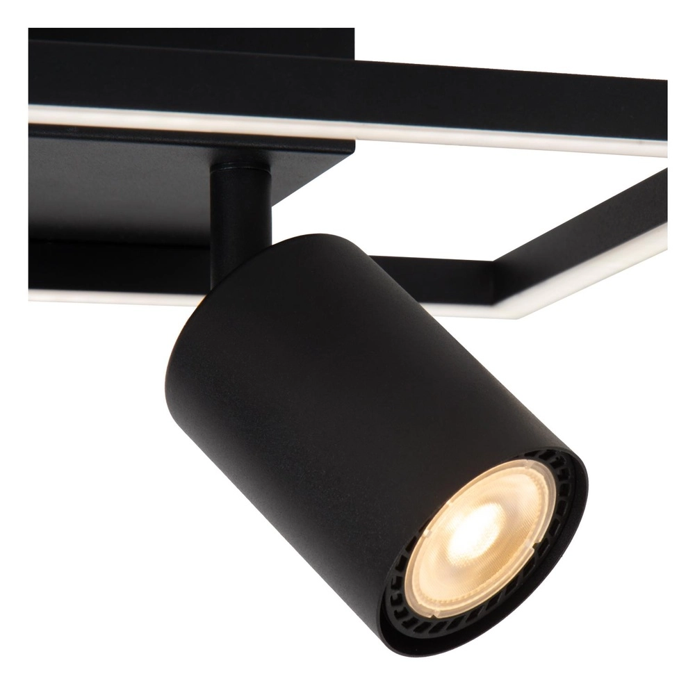Lampe de plafond à design Arianne LED avec 2x GU10 noire Lucide 5411212530882
