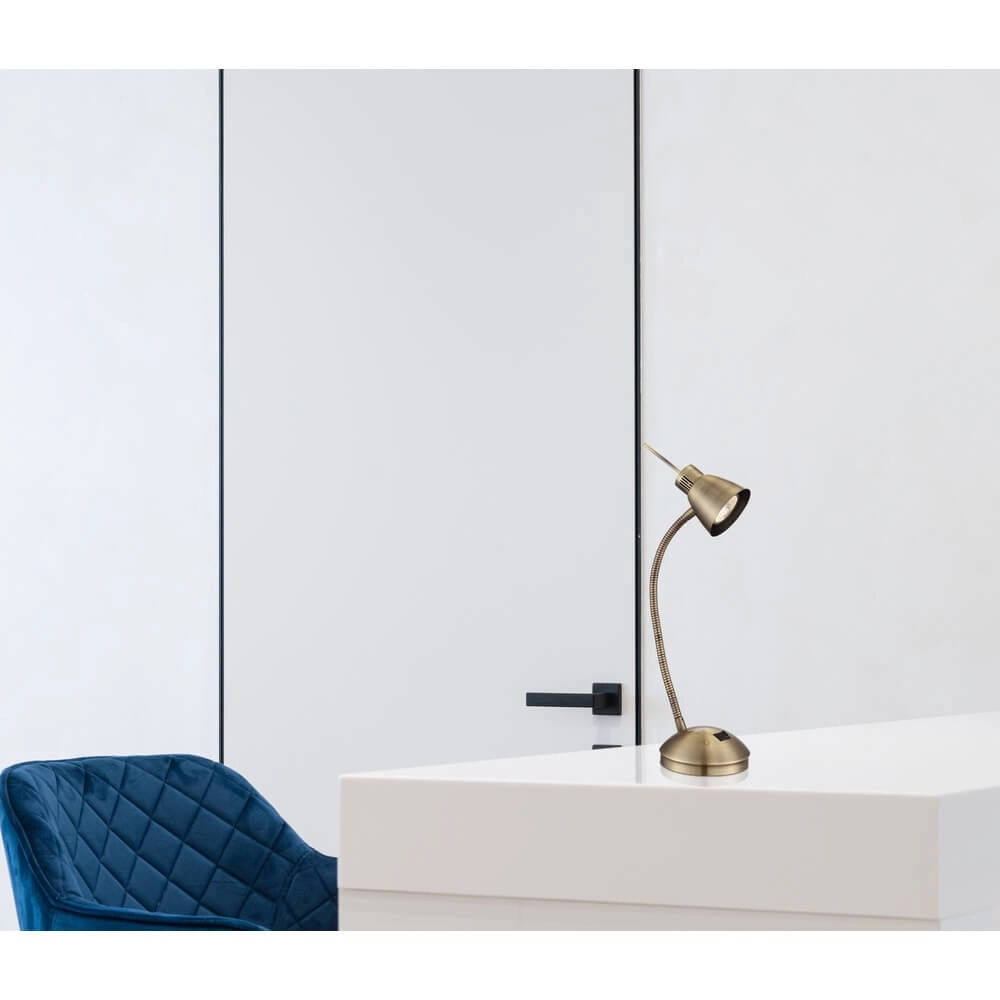 Lampe de bureau classique Nuova nickel mat Globo 9007371343331