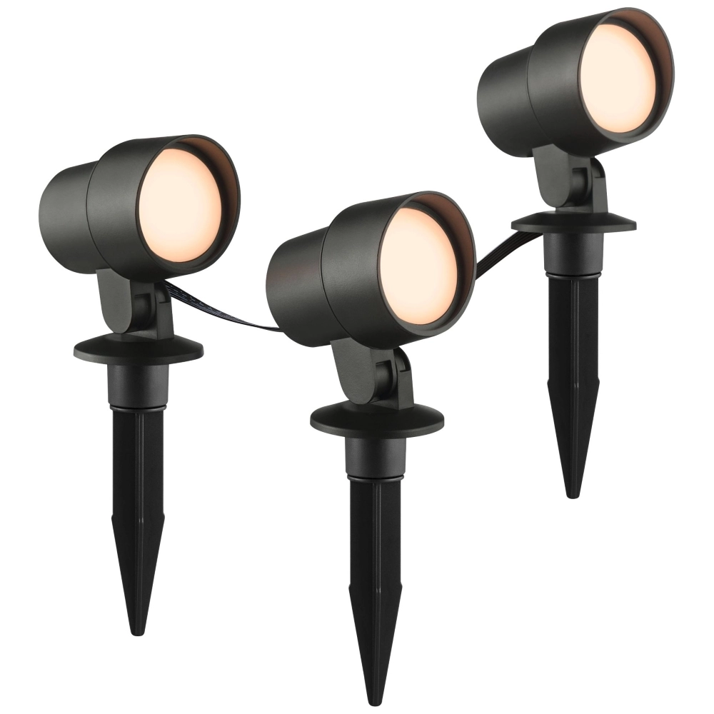 Ensemble de projecteurs à piquet intelligent Kamara RGB - Lot de 3 - avec câble de 3 mètres et prise Brilliant 4004353453717