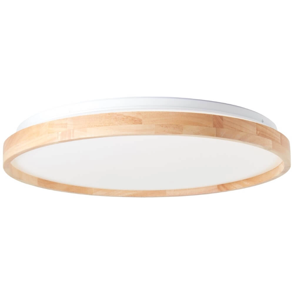 Plafonnier Alson Ø 49,5cm blanc avec bois Plafonnier Alson Ø 49,5cm blanc avec bois