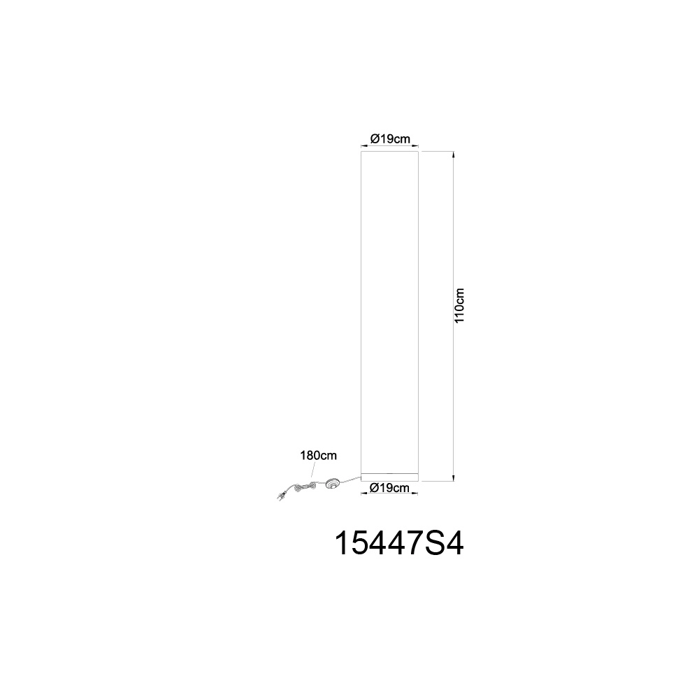 Lampadaire de conception Ava nickel Globo 9007371402892