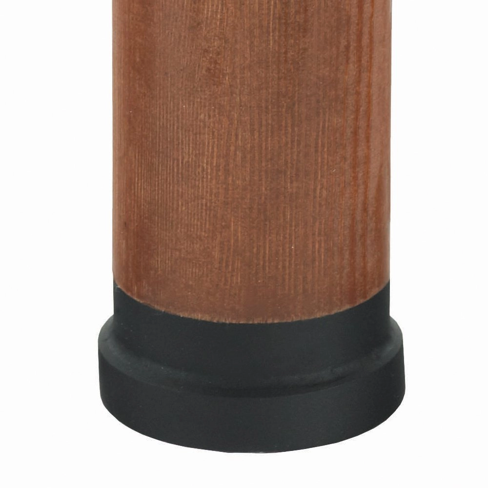 Lampe de terrasse rurale Selhalm 85cm noir avec bois Franssen 7042891440667