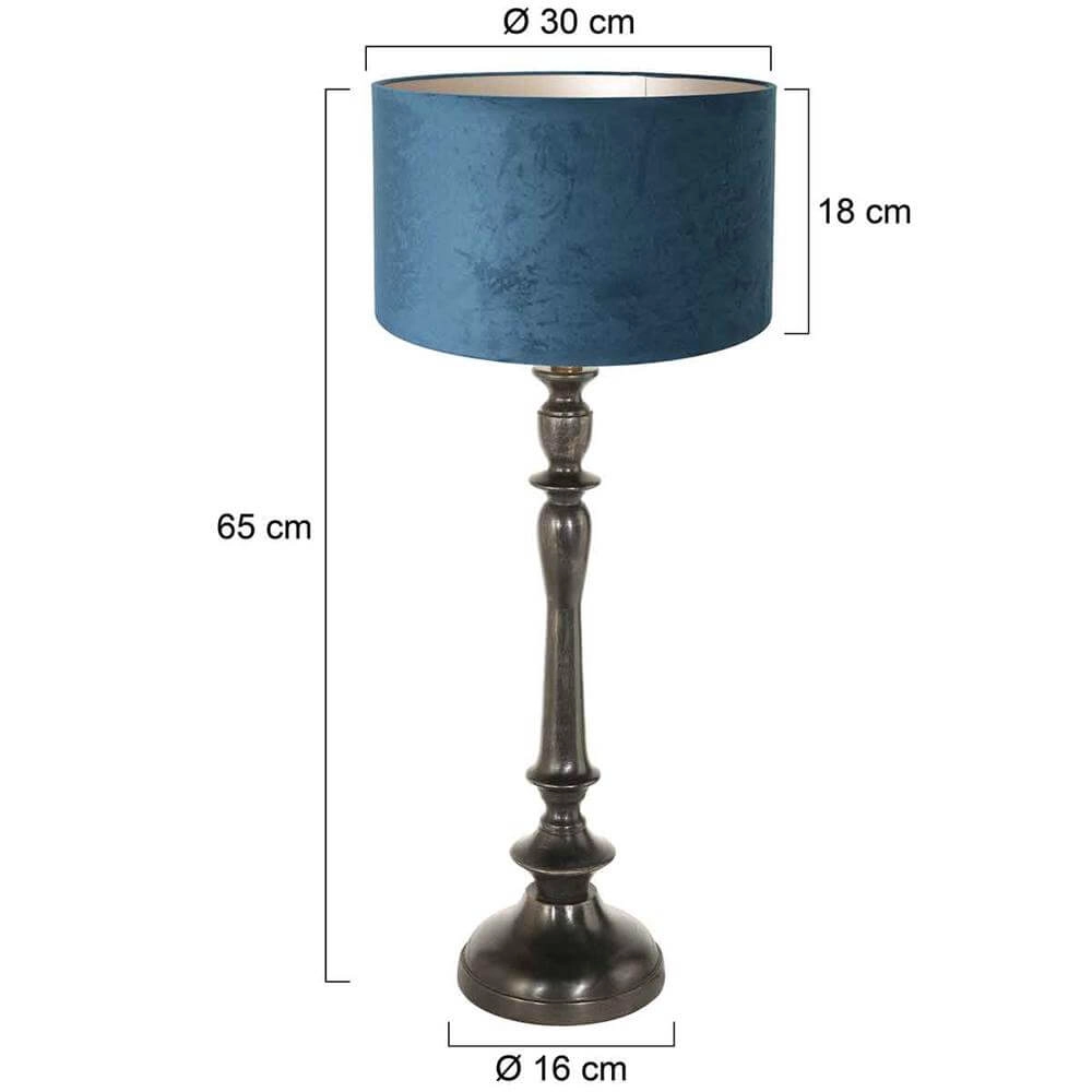 Lampe de table Bois avec capuche bleue Steinhauer 8712746172713