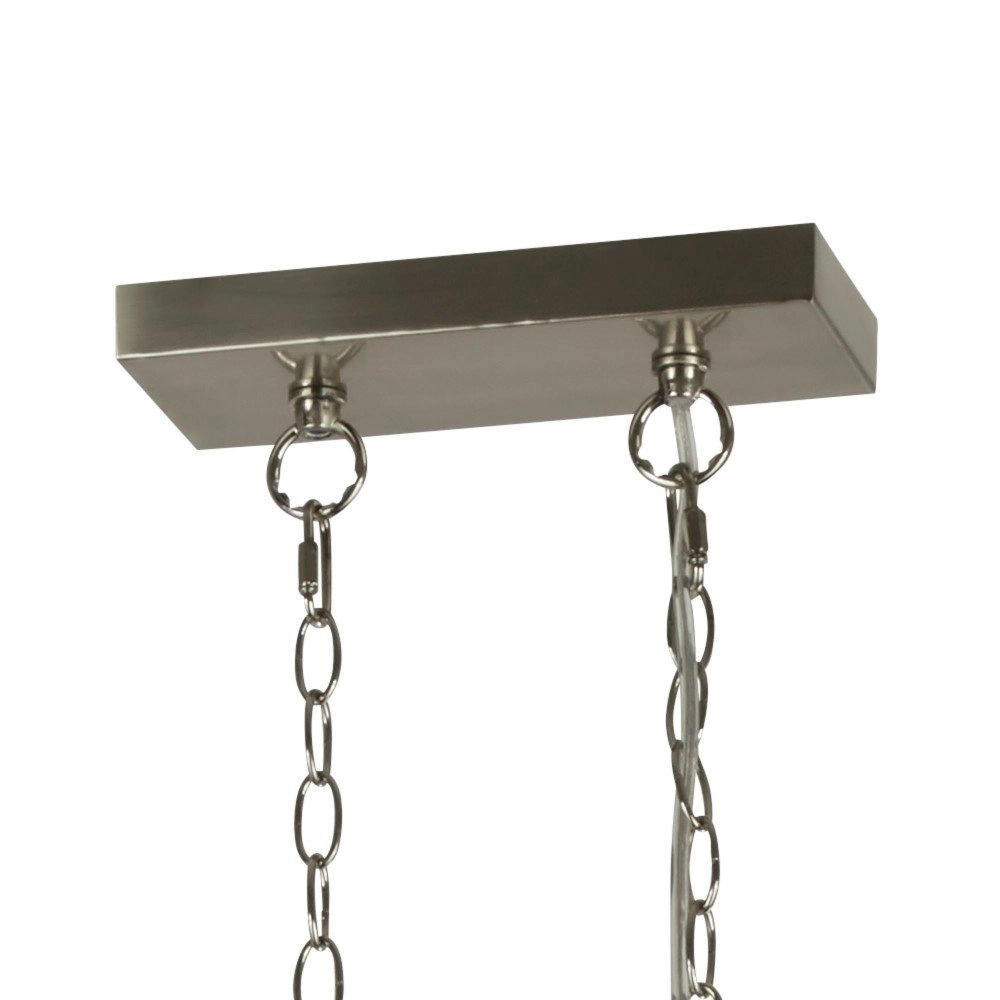 Lampe suspendue pour salle à manger Dallas argent mat Searchlight 5053423137186