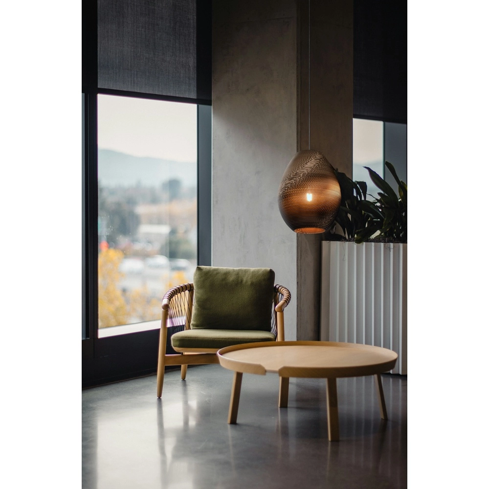 Lampe suspendue à une seule lumière Carta Pineapple Cacao papier Ø 39cm Masterlight 8718121437569